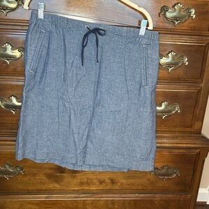 J. Jill Denim Blue Skirt with Drawstring
